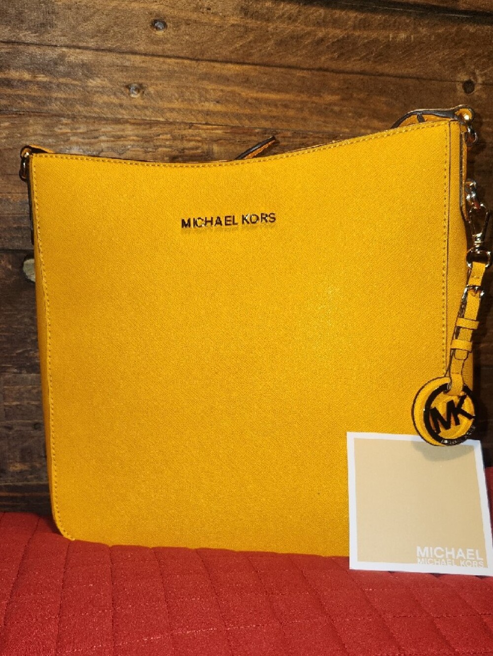 Michael Michael Kors Yellow Leather Jet Set Travel Messenger Bag -NWOT
